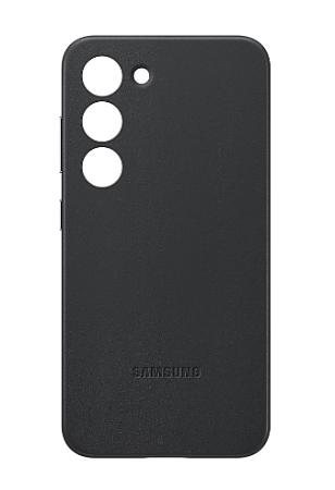 Накладка Samsung S23+ Leather Case черная Накладка Samsung S23+ Leather Case черная