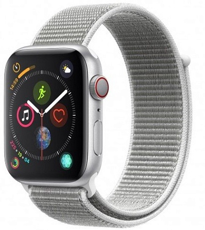 Apple Watch Series 4 44mm Case Silver Aluminium Sport Loop Seashell Apple Watch Series 4 44mm Case Silver Aluminium Sport Loop Seashell