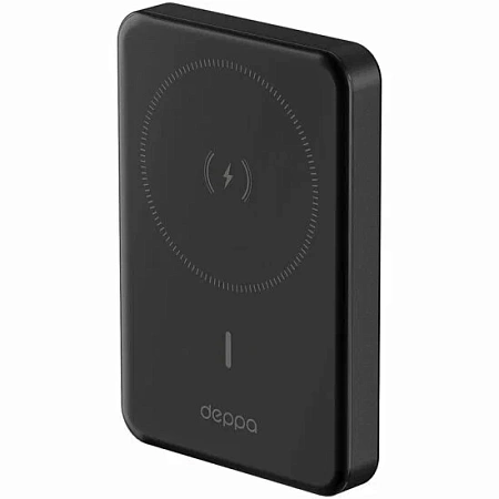 Внешний аккумулятор Deppa NRG MagSafe Alum 10000mAh 15W Qi серый Внешний аккумулятор Deppa NRG MagSafe Alum 10000mAh 15W Qi серый