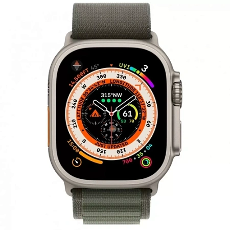 Apple Watch Ultra 49mm Titanium Case с зелёным рем Apple Watch Ultra 49mm Titanium Case с зелёным рем