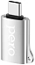 Адаптер PERO AD02 OTG Type-C to USB 2.0 серебристый Адаптер PERO AD02 OTG Type-C to USB 2.0 серебристый