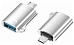 Адаптер PERO AD02 OTG Micro USB to USB 2.0 серебристый Адаптер PERO AD02 OTG Micro USB to USB 2.0 серебристый