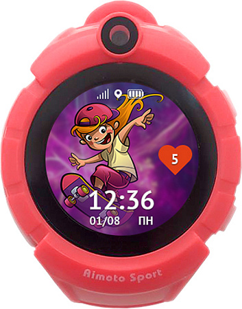 Детские часы Кнопка Жизни Aimoto Sport Красные Детские часы Кнопка Жизни Aimoto Sport Красные