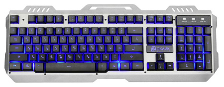 Клавиатура Oklick 790G Iron Force multimedia for gamer LED серый/черный Клавиатура Oklick 790G Iron Force multimedia for gamer LED серый/черный
