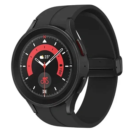 Часы Samsung Galaxy Watch 5 Pro 45мм 1.4" AMOLED корп.черный рем.черный Часы Samsung Galaxy Watch 5 Pro 45мм 1.4" AMOLED корп.черный рем.черный