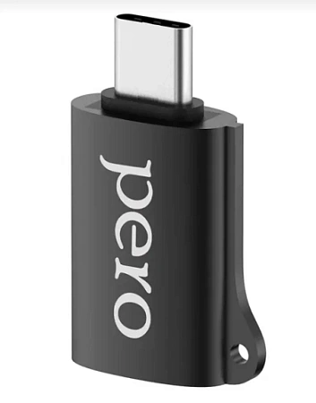 Адаптер PERO AD02 OTG Type-C to USB 2.0 черный Адаптер PERO AD02 OTG Type-C to USB 2.0 черный