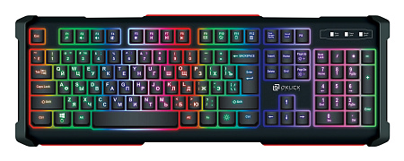 Клавиатура Oklick 717G Black Death multimedia for gamer LED черный/серый Клавиатура Oklick 717G Black Death multimedia for gamer LED черный/серый
