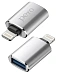 Адаптер PERO AD02 OTG Lightning to USB 3.0 серебристый Адаптер PERO AD02 OTG Lightning to USB 3.0 серебристый