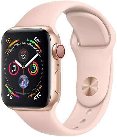 Apple Watch Series 4 44mm Case Gold Aluminium Sport Band Pink Sand Apple Watch Series 4 44mm Case Gold Aluminium Sport Band Pink Sand