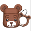 Чехол для AirPods Brown Bear силиконовый коричневый Deppa Чехол для AirPods Brown Bear силиконовый коричневый Deppa