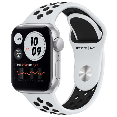 Apple Watch Series SE GPS 40mm Case Silver Aluminium Nike Sport Band Platinum Apple Watch Series SE GPS 40mm Case Silver Aluminium Nike Sport Band Platinum