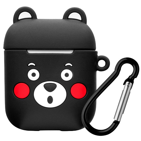 Чехол для AirPods Black Bear силиконовый черный Deppa Чехол для AirPods Black Bear силиконовый черный Deppa