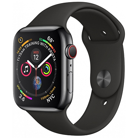 Apple Watch Series 4 40mm Case Space Grey Aluminium Sport Band Black Apple Watch Series 4 40mm Case Space Grey Aluminium Sport Band Black
