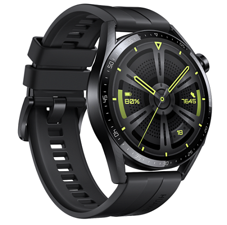 Умные часы Huawei Watch GT 3 Active Black 46" ремешок черный фторкаучуковый Умные часы Huawei Watch GT 3 Active Black 46" ремешок черный фторкаучуковый