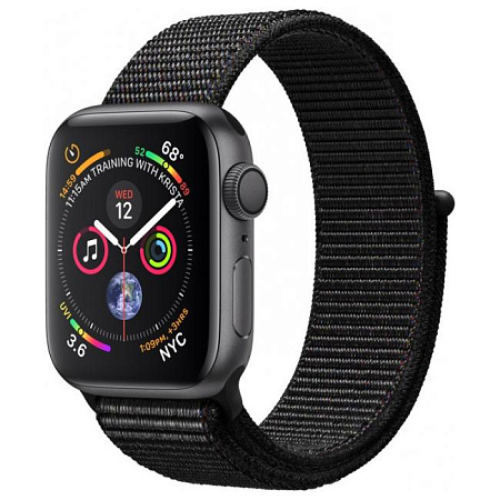 Apple Watch Series 4 40mm Case Space Grey Aluminium Sport Loop Black Apple Watch Series 4 40mm Case Space Grey Aluminium Sport Loop Black